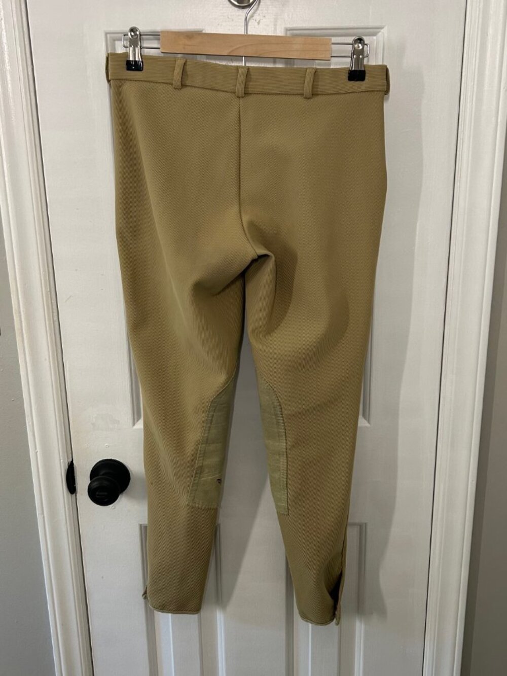 Tuff Rider Size 28 Beige Rib Knee Patch Riding Breeches - Picture 2 of 6